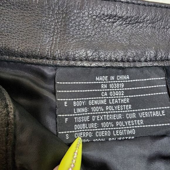 Harley Davidson 100% Leather Embroidered Riding Pants in Black Women's Size 8 - Picture 9 of 13